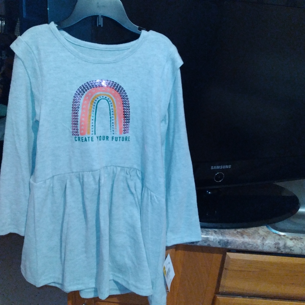 Kids dress light blue a little stretchy